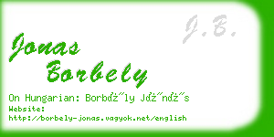 jonas borbely business card